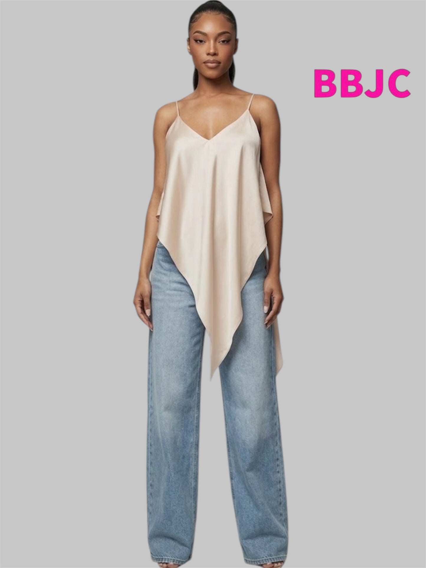 Champagne Satin Top