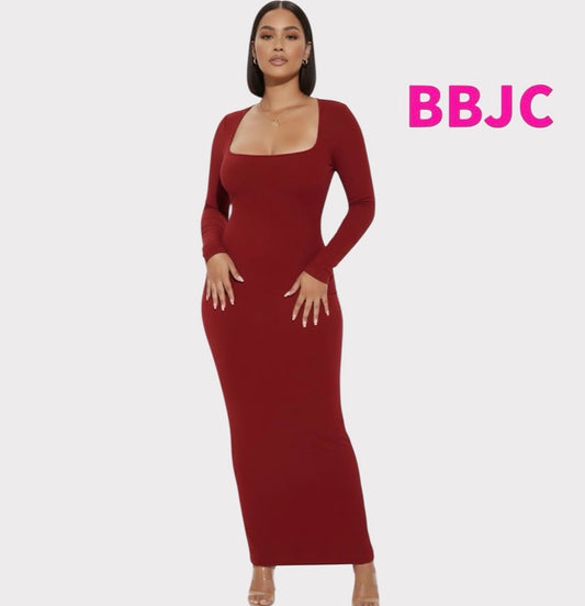 Burgundy Lounge Dress