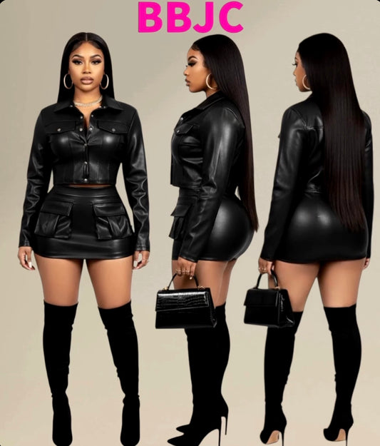 Leather Mini Dress